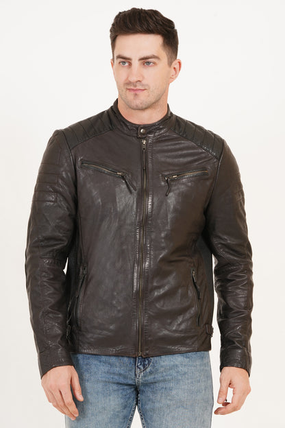100% Heavy Washed Smith Jacket - Dark Brown | MX93