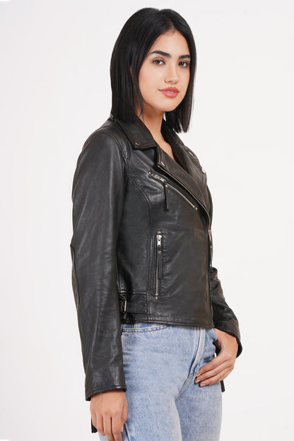 100% Leather Dil Biker Jacket | WX30